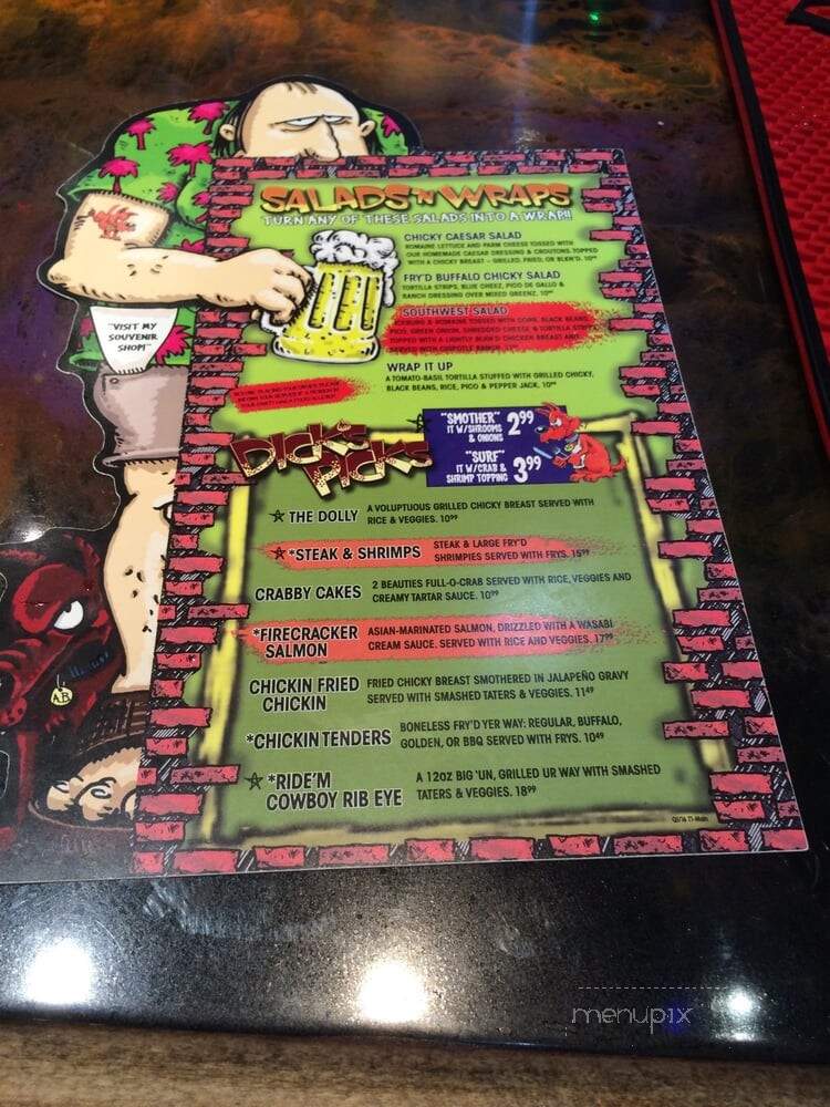 Dick's Last Resort - Gatlinburg, TN menu_pic