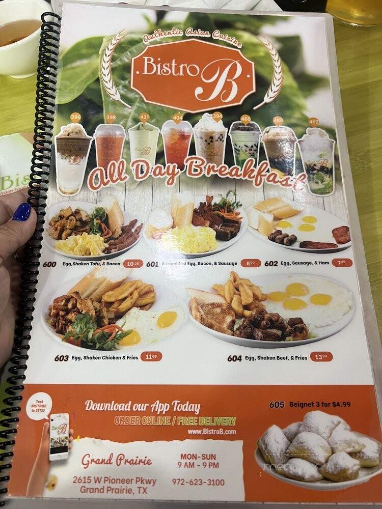 Bistro B - Grand Prairie, TX menu_pic