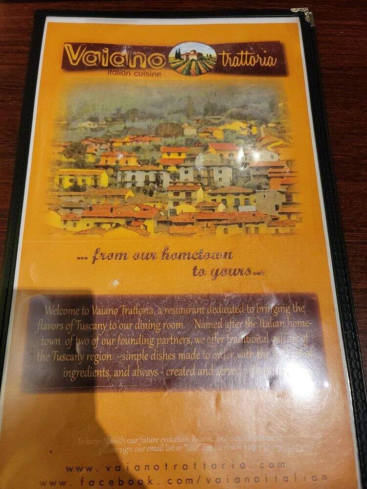 Vaiano - Granite Bay, CA menu_pic