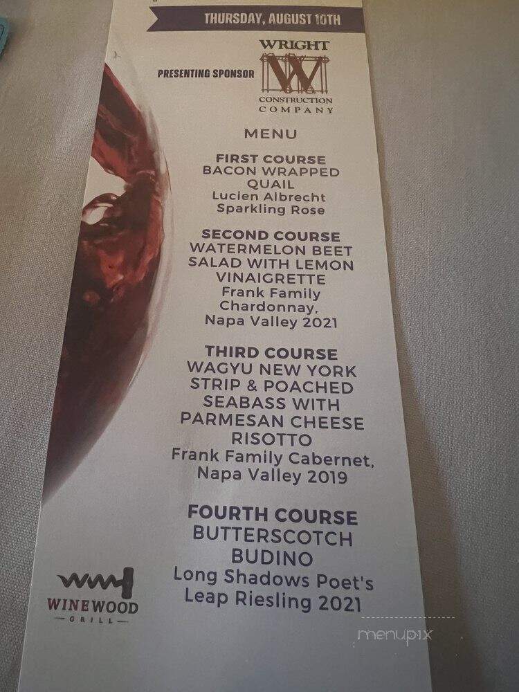 Winewood - Grapevine, TX menu_pic