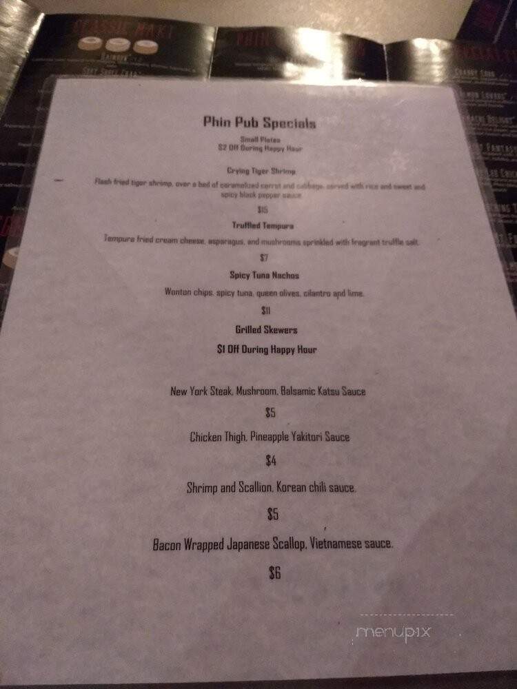 Phin Sushi - Green Bay, WI menu_pic