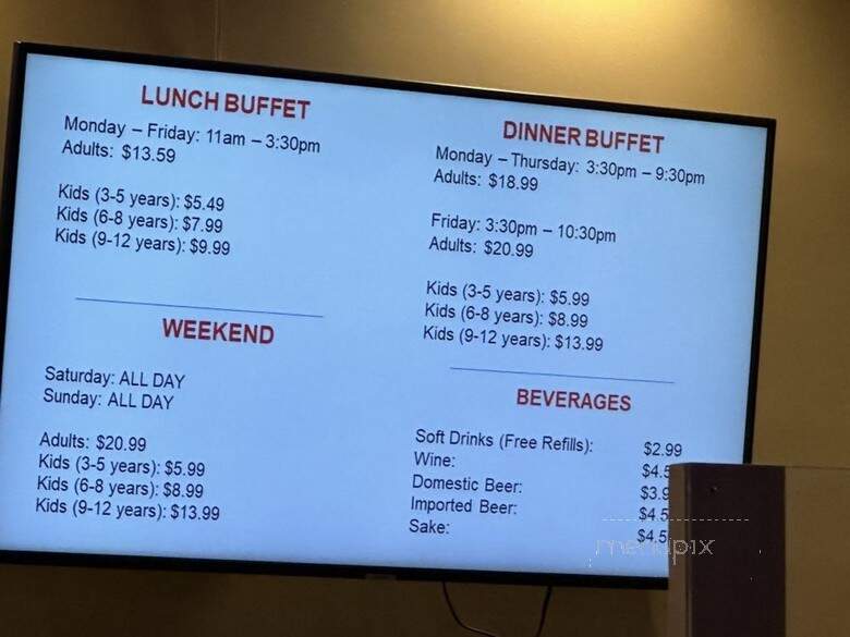 China Buffet - Greensboro, NC menu_pic