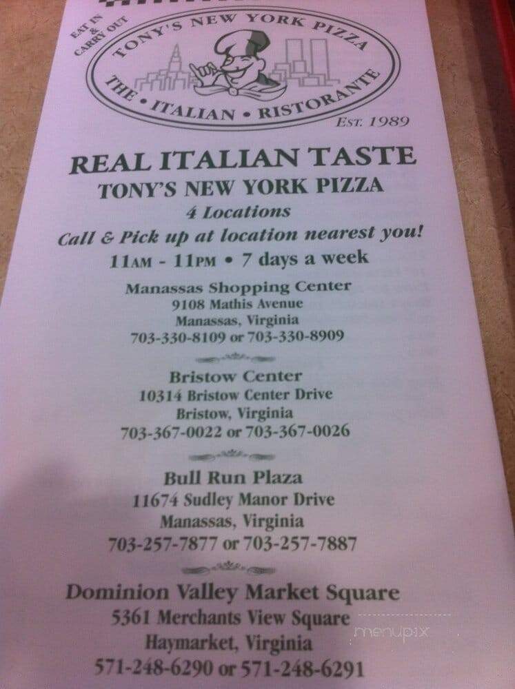 Tony's - Haymarket, VA