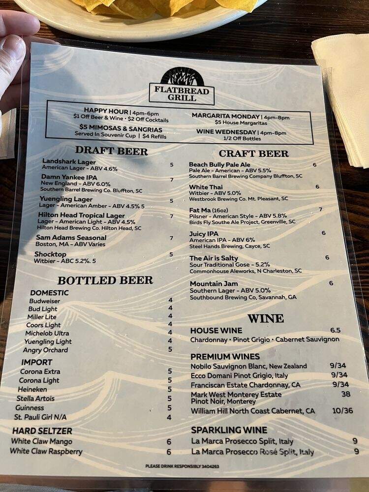 Flatbread Grill - Hilton Head Island, SC menu_pic