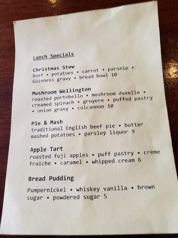 Blackthorne Pub - Holly, MI menu_pic