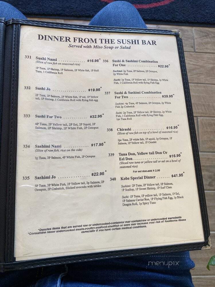 Kobe Hibachi Sushi - Holly Springs, NC menu_pic