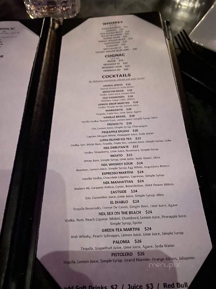 Next Door Lounge - Los Angeles, CA menu_pic