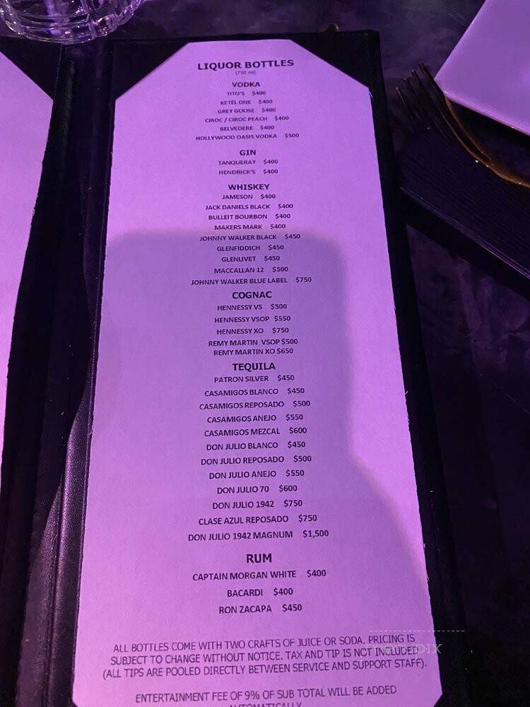 Next Door Lounge - Los Angeles, CA menu_pic