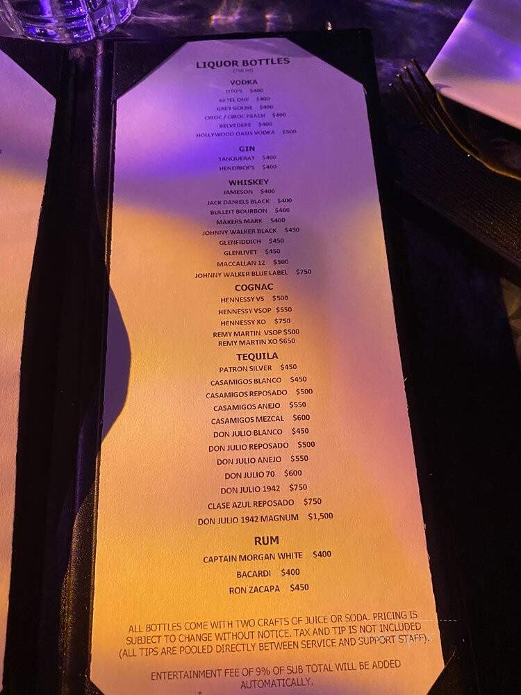 Next Door Lounge - Los Angeles, CA menu_pic