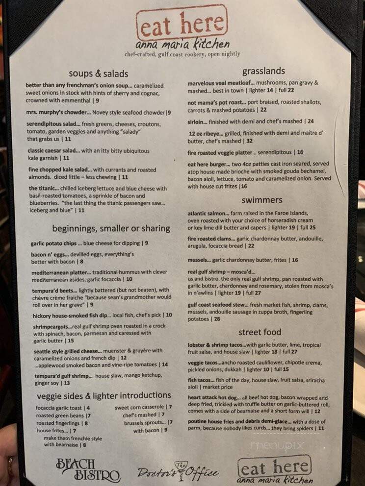 Eat Here - Holmes Beach, FL menu_pic