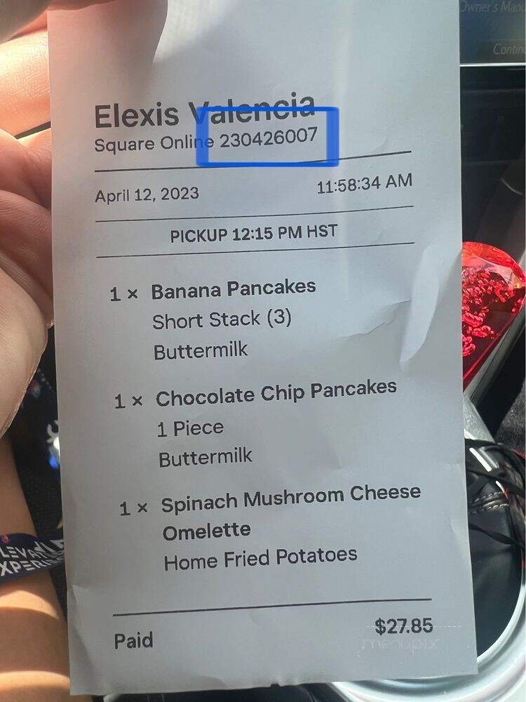 Koa Pancake House - Honolulu, HI menu_pic