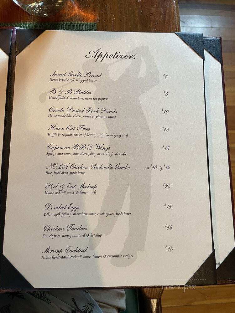 Sam Snead's Tavern - Hot Springs, VA menu_pic