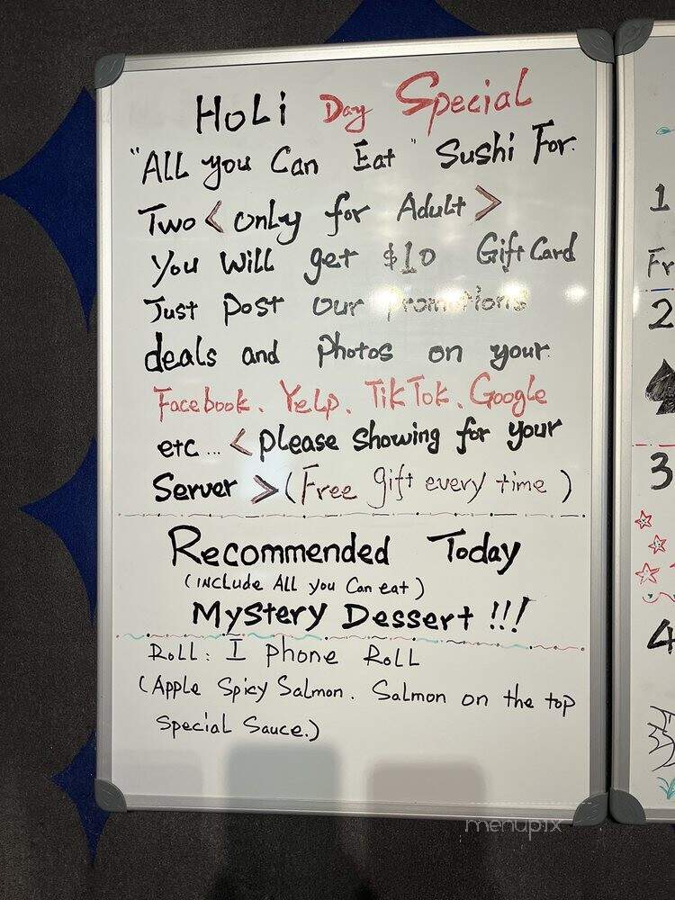 Sushi Club - Indianapolis, IN menu_pic