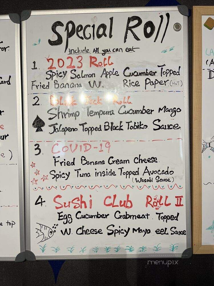 Sushi Club - Indianapolis, IN menu_pic