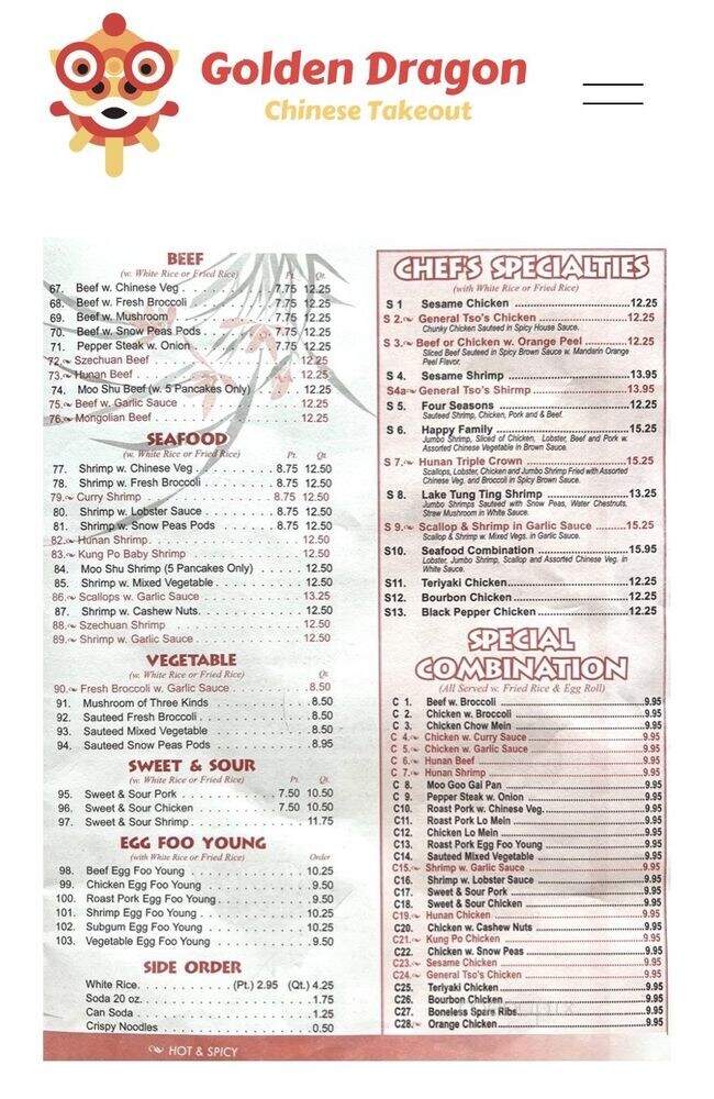 Golden Dragon - Indianapolis, IN menu_pic