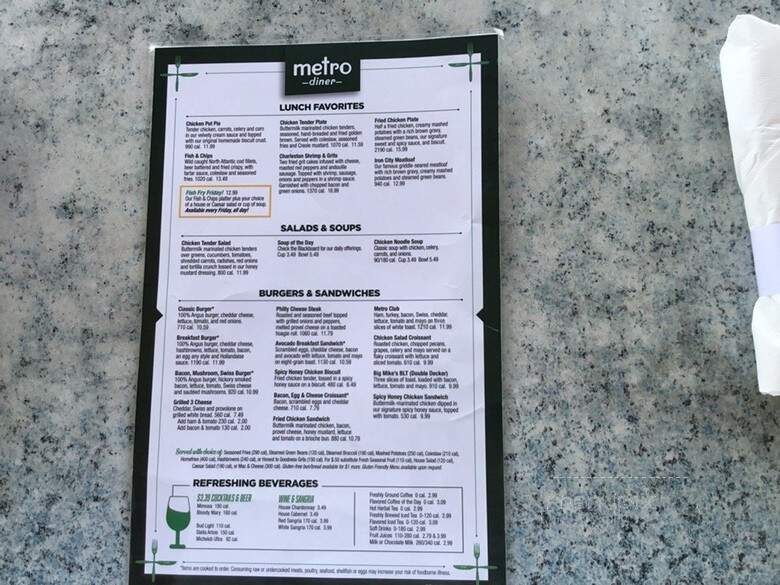 Metro Diner - Jacksonville, FL menu_pic