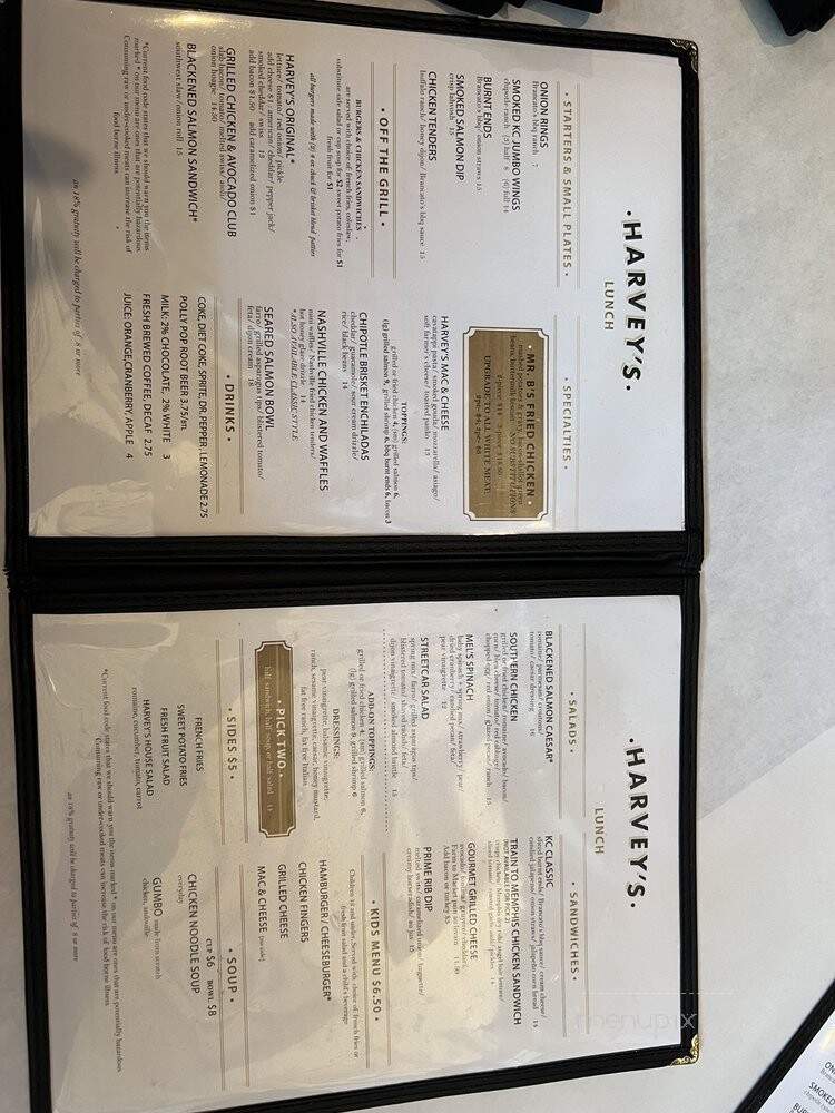 Harvey's at Union Station - Kansas City, MO menu_pic