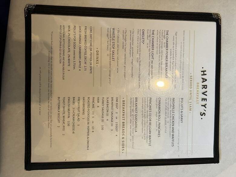 Harvey's at Union Station - Kansas City, MO menu_pic