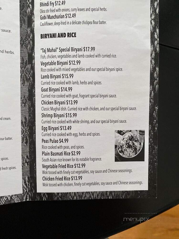 Taj Mahal Grill - Kennesaw, GA menu_pic