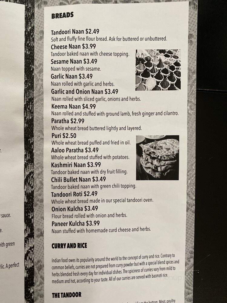 Taj Mahal Grill - Kennesaw, GA menu_pic