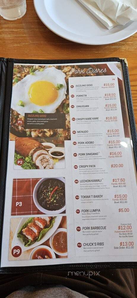 Fil Cuisine - Kent, WA menu_pic