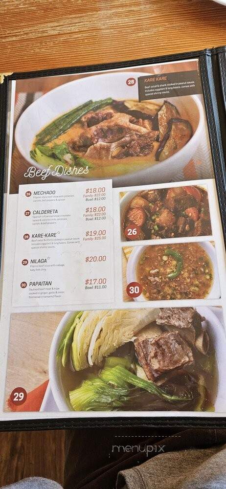 Fil Cuisine - Kent, WA menu_pic