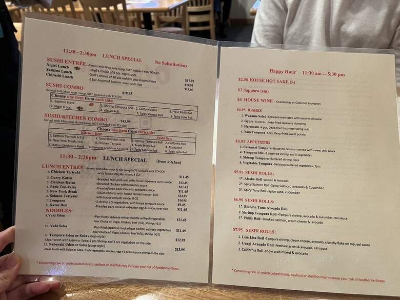 Oto Sushi - Kirkland, WA menu_pic