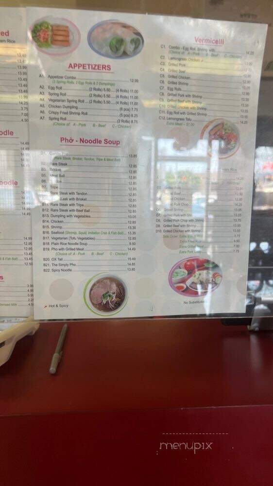 Simply Pho You - Los Angeles, CA menu_pic