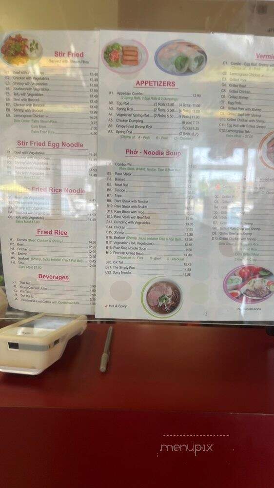 Simply Pho You - Los Angeles, CA menu_pic