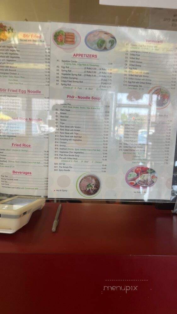 Simply Pho You - Los Angeles, CA menu_pic