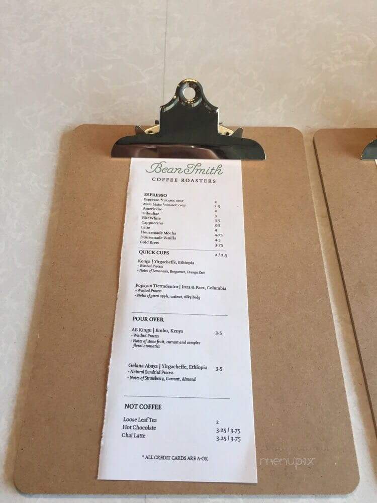 Beansmith Artisan Coffee Roaster - La Vista, NE menu_pic