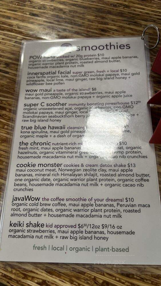 Choice Health Bar - Lahaina, HI menu_pic