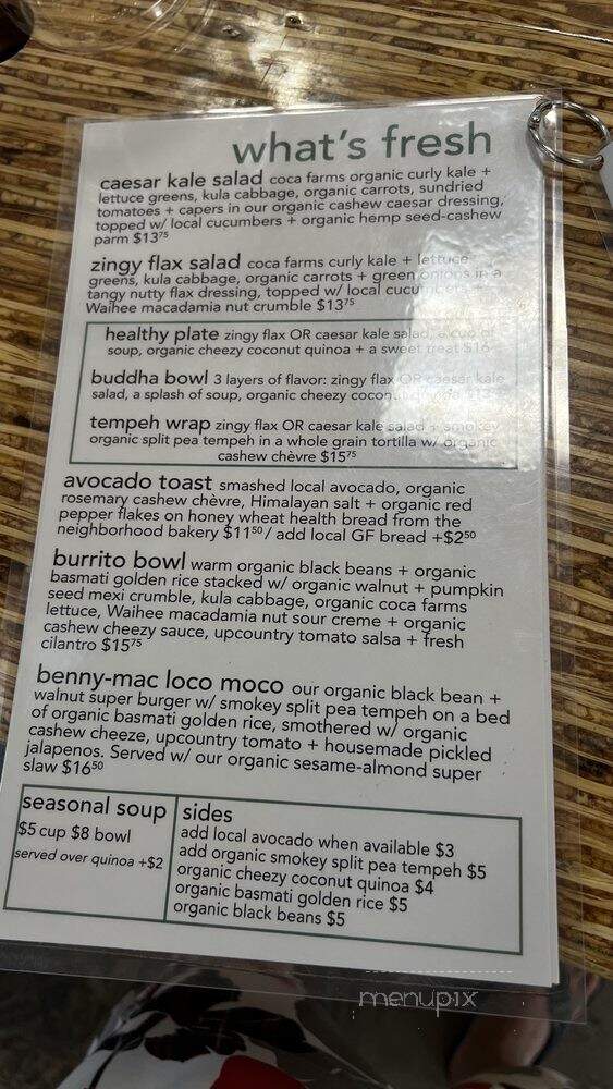Choice Health Bar - Lahaina, HI menu_pic