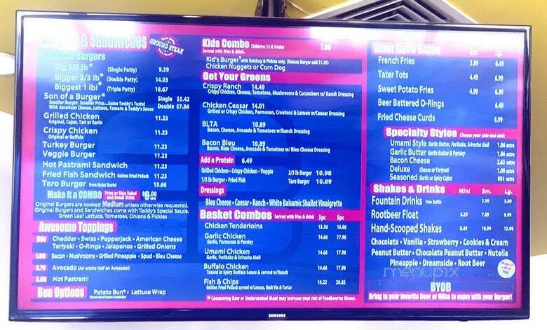 Teddy's Bigger Burgers Lahaina - Lahaina, HI menu_pic