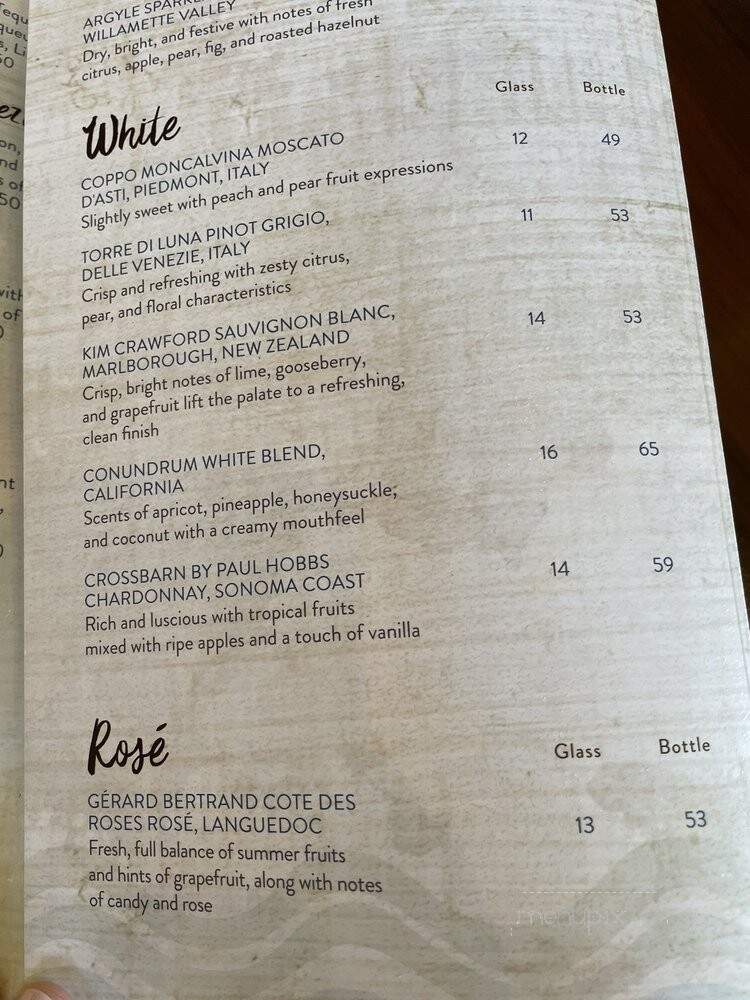 Tambu Lounge - Lake Buena Vista, FL menu_pic