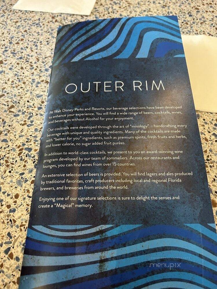 Outer Rim - Lake Buena Vista, FL menu_pic