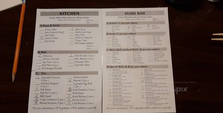 Sushi X Lounge - Latham, NY menu_pic