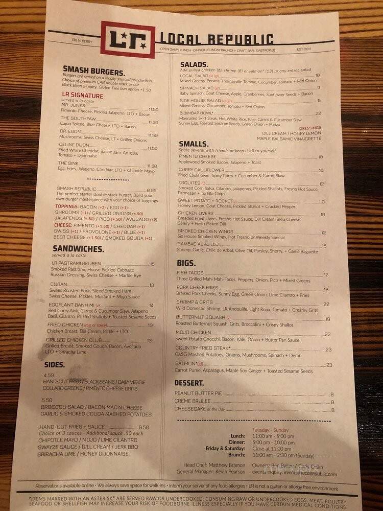 Local Republic - Lawrenceville, GA menu_pic
