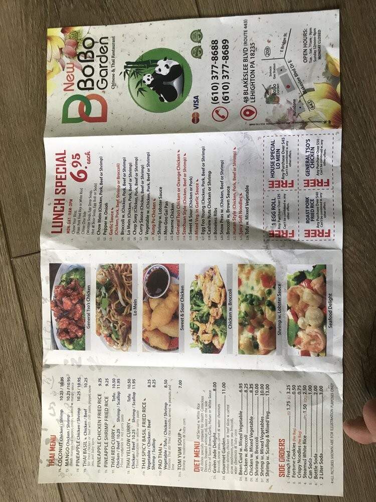 Bo Bo Garden - Lehighton, PA menu_pic