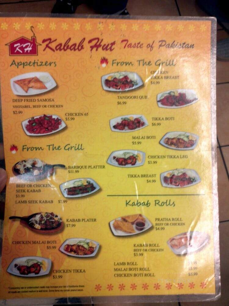 Kabab Hut - Lilburn, GA menu_pic