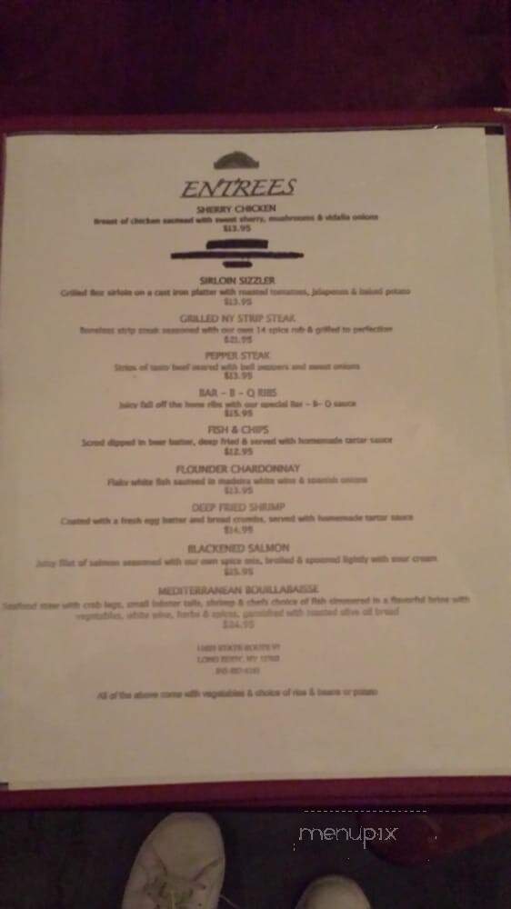 Chestnut Cafe - Long Eddy, NY menu_pic
