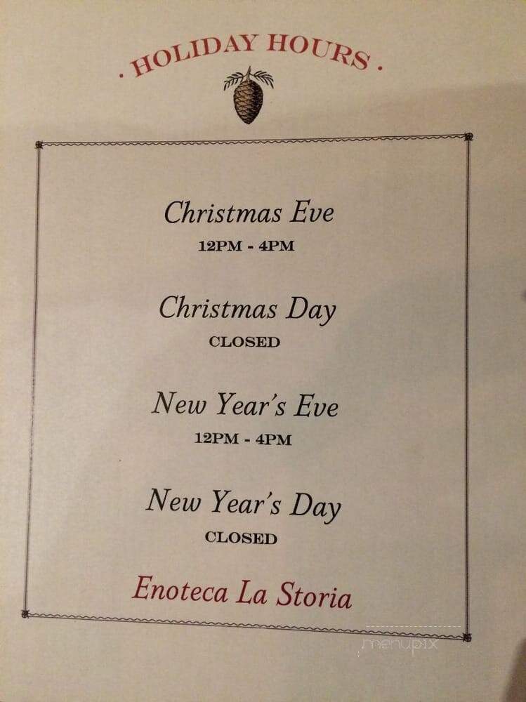 Enoteca La Storia - Los Gatos, CA menu_pic