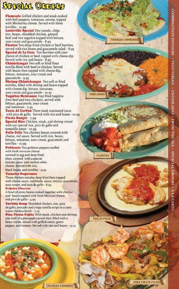 Pina Fiesta - Louisville, KY menu_pic
