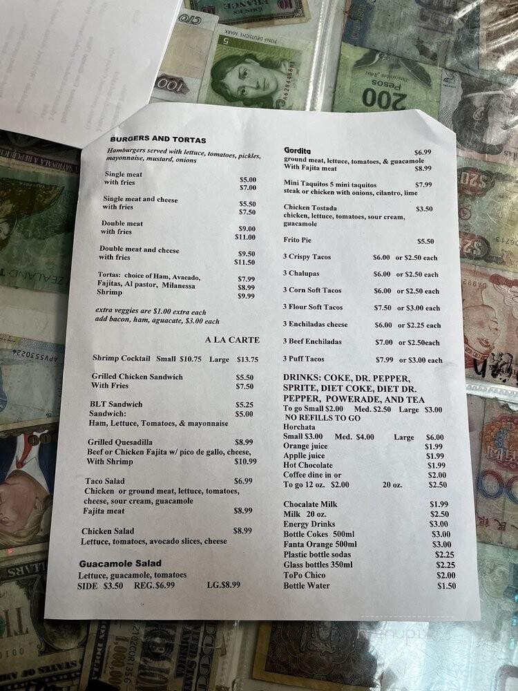 L S Mex Restaurant - Lufkin, TX menu_pic