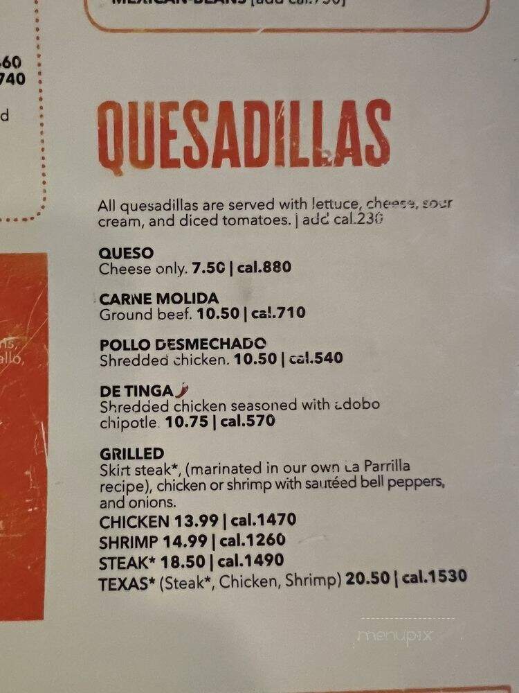 La Parilla - Macon, GA menu_pic