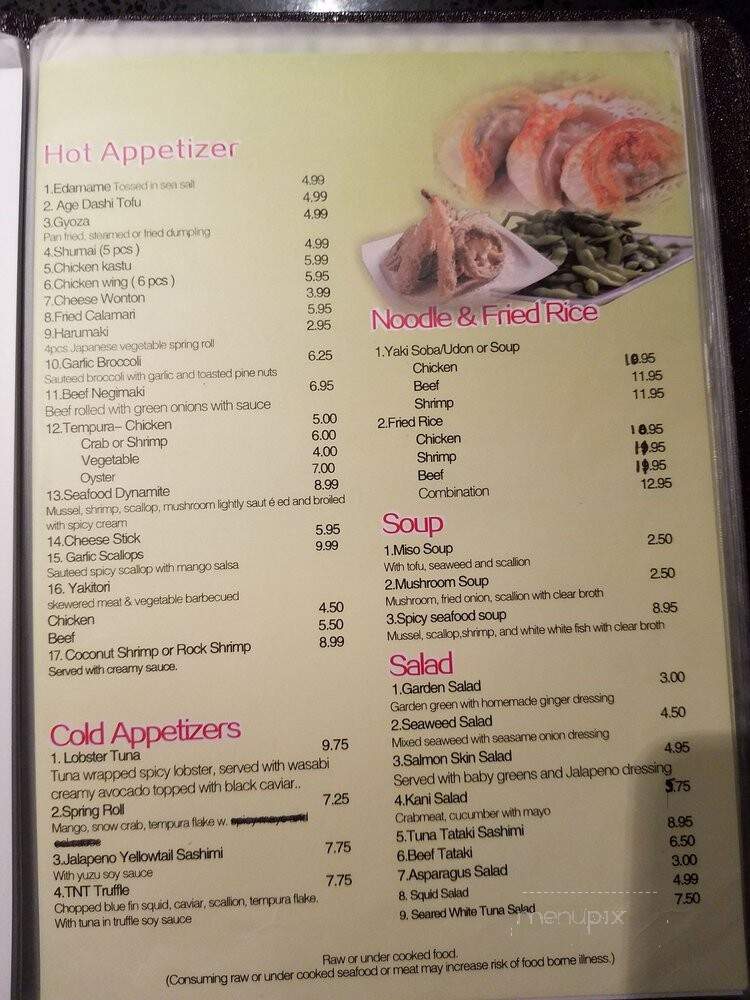 Hokkaido - Madison, MS menu_pic