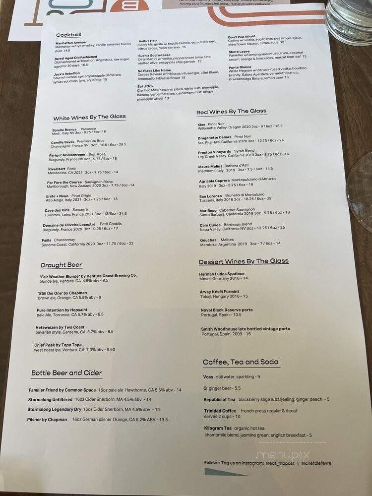 MB Post - Manhattan Beach, CA menu_pic