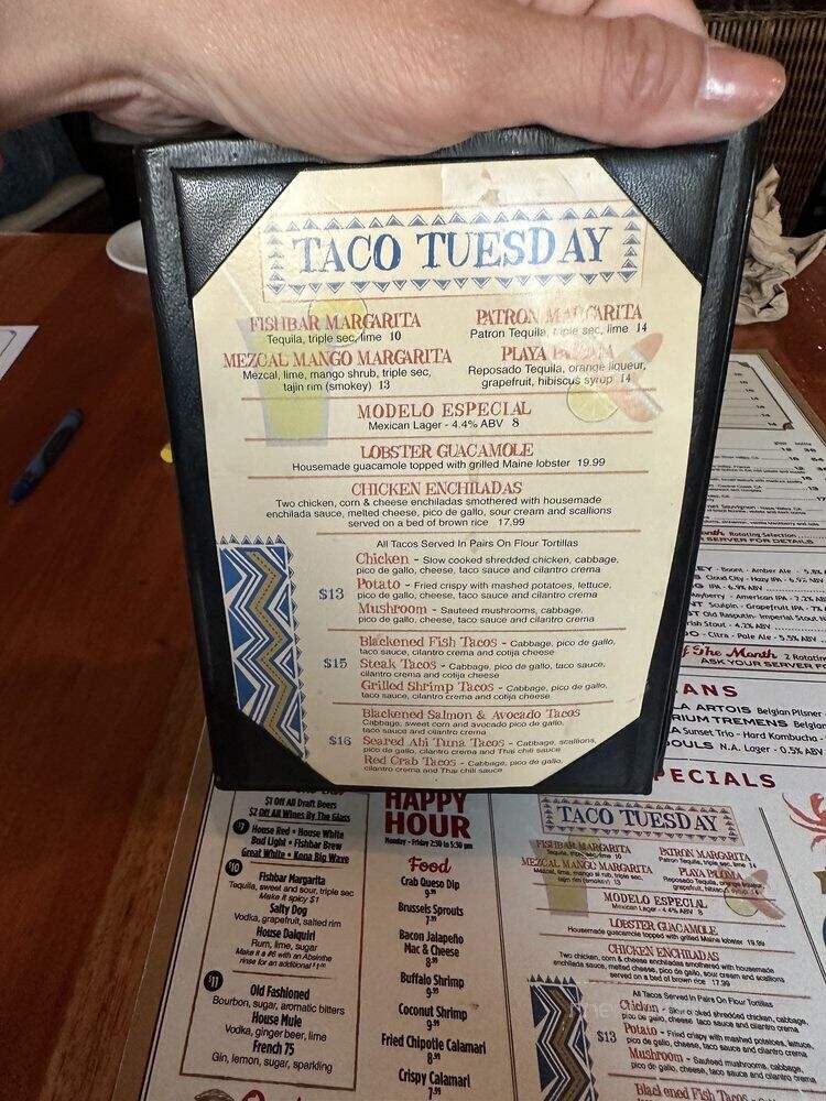 Fishbar - Manhattan Beach, CA menu_pic