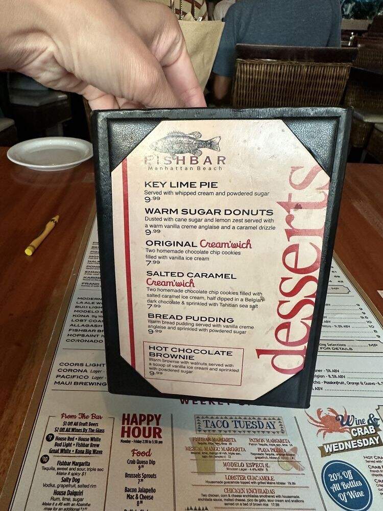 Fishbar - Manhattan Beach, CA menu_pic