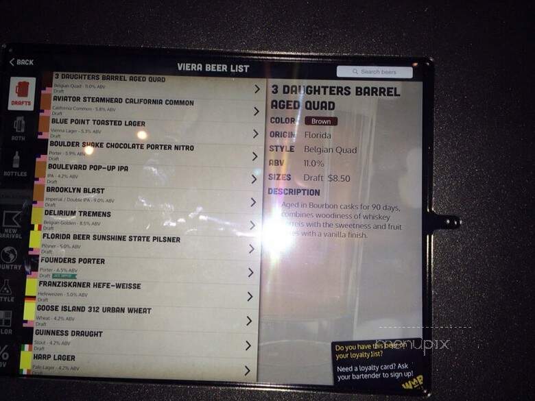 World of Beer - Melbourne, FL menu_pic